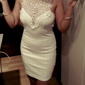 TOBI white dress with lace details